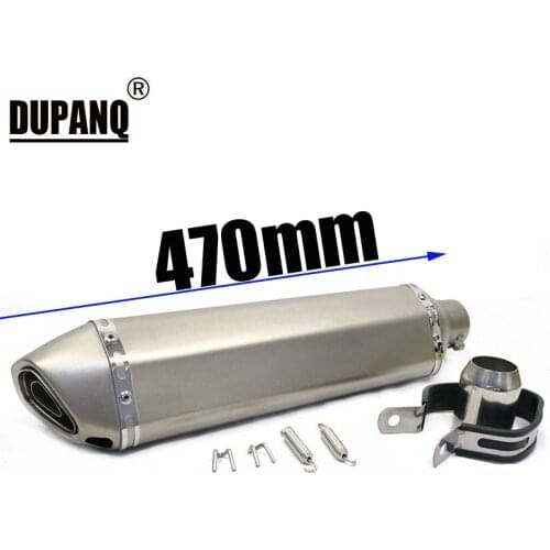 470mm Motorcycle Exhaust Pipe Turbo Tube Muffler With DB Killer For Yamaha Suzuki Ducati Kawasaki Honda Kymco Scooter Nmax Tmax