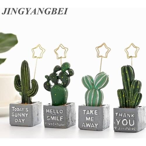 Artificial Resin Succulents Cactus Green Plants Desktop Memorandum Fake Flowers Balls Table decoration