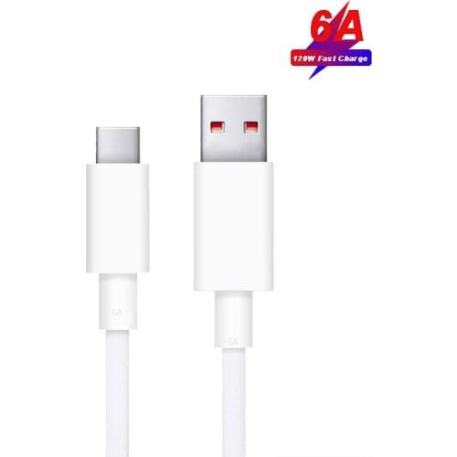 120W 6A USB Type-C Fast Charging Data Cable For XIAOMI MI10 Ultra Mi11 Mi9 SE MIX3 Redmi K30 Pro K20 Note 9T 8 Pro 7 QC3.0 4.0