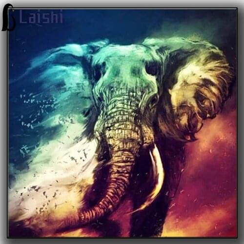 Full Square Round Drill animal 5D DIY Diamond Painting kits Diamond Embroidery Colorful Elephant Cross Stitch Home Decor Gifts