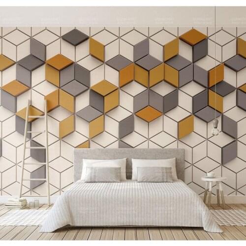 3D Wall Wallpaper For Walls 8D wall stickers for living room Wallpaper paper mural 3d Stereoscopic geometry Wall Mural