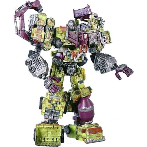 NBK 6 IN 1 NEW 45cm Devastator Repaint Transformation Combiner Toys Robot Car KO Action Figure Engineering vehicle Model Kids