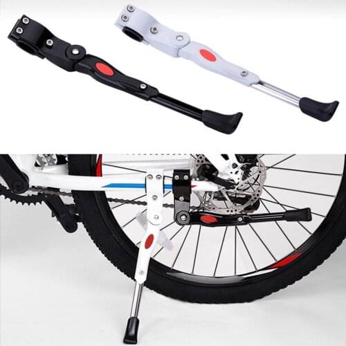 Non-slip Bike Kickstand Adjustable Height Rear Side Bicycle Stand 30-40cm Bicycle Side Support for Mountain Trekking Bikes