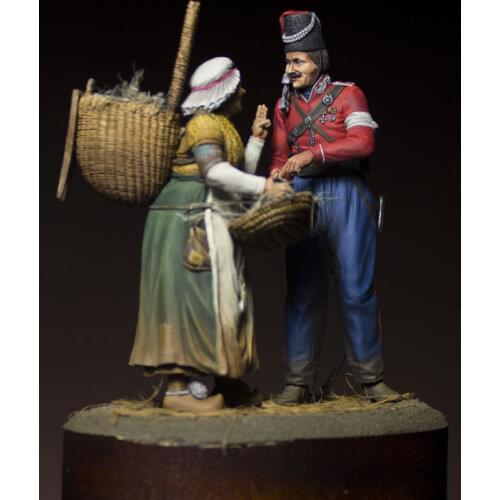 New Unassembled 1/24 75MM Russian Cossacks in Paris 75MM Resin figure Unpainted model kit