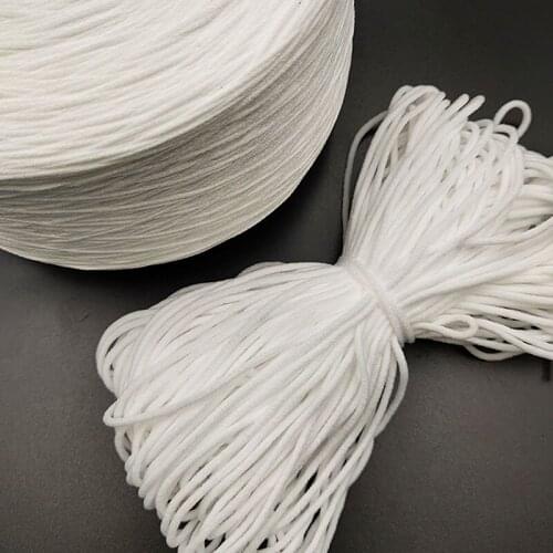 Wholesales Black White Mouth Round Elastic Band Rubber Band String Face Mask Rope Ear Cord Belt For DIY Clothing Craft Accessory