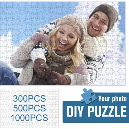 Custom Personalized Wooden Jigsaw Puzzle 300/500/1000 Pieces from Photo Customized Puzzle for Adult and Kids Family