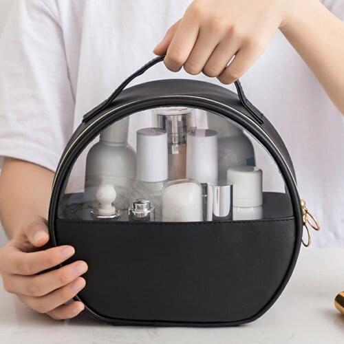 Portable Large Capacity Zipper Travel Cosmetics Bag Makeup Holder Storage Pouch