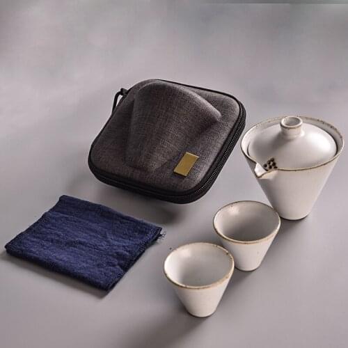 TANGPIN japanese ceramic teapot gaiwan tea cups chinese teasets portable travel tea sets with travel bag