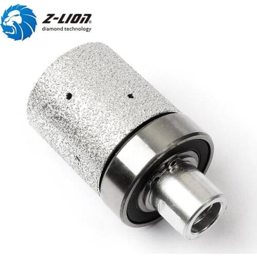 Z-LION 2" Diamond Drum Wheel Vacuum Brazed Coarse Zero Tolerance Wheel With Guide Bearing Thread M14 5/8-11 For Sink Hole Edge