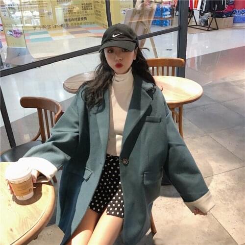 2021 new spring Autumn Suit Blazer Women Casual Double Breasted Pocket Women Jackets Elegant Long Sleeve Blazer Outerwear Z150