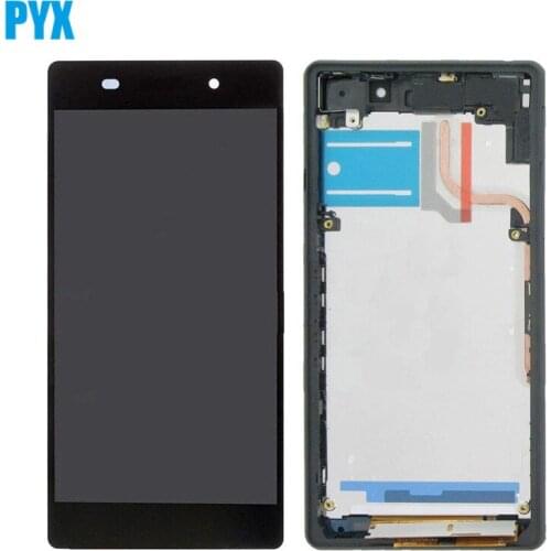 LCD For Sony Xperia Z2 L50W D6502 D6503 LCD Screen + Touch Panel Digitizer With Frame Black Free Shipping