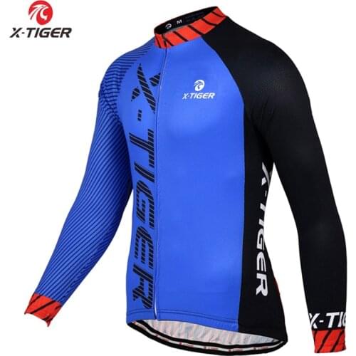 X-Tiger Pro Long Sleeve Winter Thermal Fleece Cycling Jersey Super Warm MTB Bike Clothes Maillot Ropa Ciclismo Bicycle Clothing