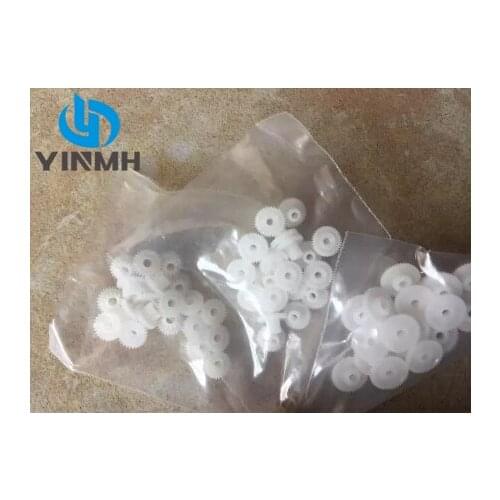 200sets new print head paper shaft rubber roller gear for LTP01-245-01 LTP01-245-11 58MM printer paper shaft gears