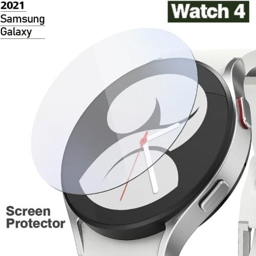 4Pcs Tempered Glass Film For Samsung Galaxy Watch 4 40mm 44mm HD Clear Full Screen Protector Film For Watch4 Classic 42mm 46mm