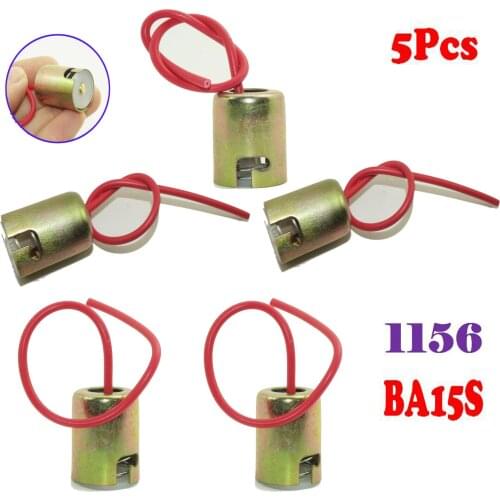 5pcs 1156 Ba15s LED Back Light Bulb Connector Socket Harness Adapters Connector