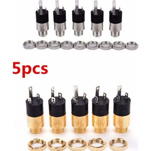 5PCS PJ392 Stereo Female Sockect Jack 3.5 Audio Headphone Connector 3.5mm Stereo Headphone Audio Video Jack Socket Plug