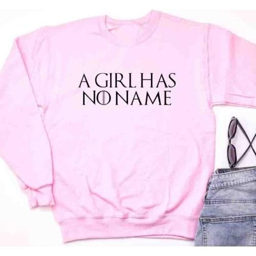 90sA Girl Has No Name Sweatshirt Women Full Long Sleeve Pullover Streetwear Fashion Pink shirts Plus Size Clothing for Ladies