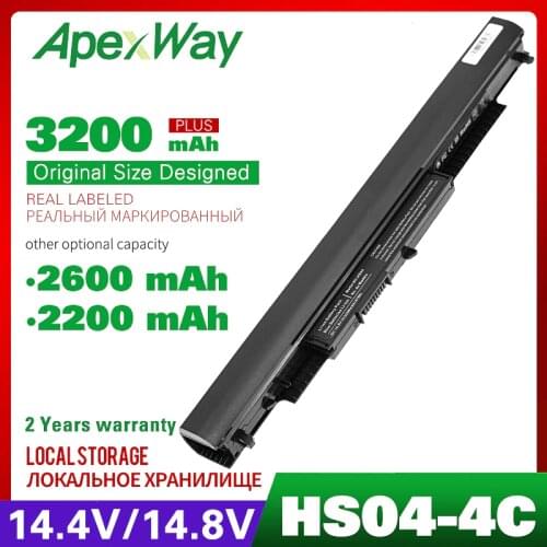 14.8V Laptop Battery HSTNN-lB6V HS03 HS04 for HP Pavilion 14-ac0XX 15-ac0XX For HP 245 255 250 G5 240 HSTNN-LB6U G4 Notebook PC
