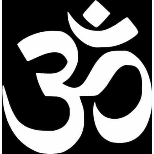 Buddha Hindu Yoga Symbol Car Sticker Simple Delicate Vinyl Decal Car Window Body Decorative Stickers Accessories Black/Silver