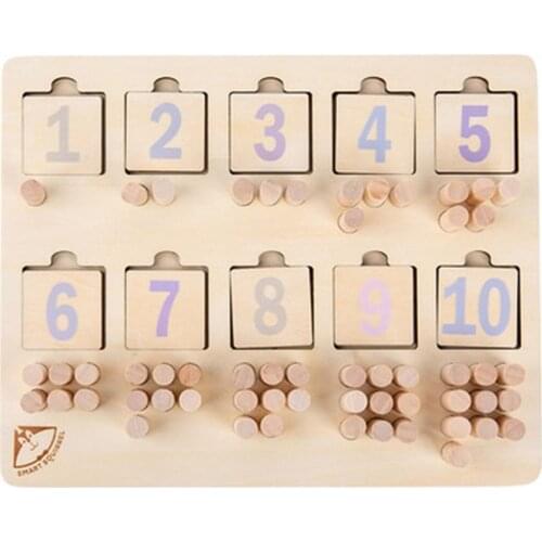 Kids Wooden Montessori Educational Board Early Math Toys Geometric Figure Shape Paired Learning Fractions Digital Counting Toys