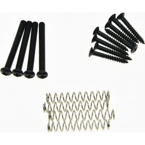 Humbucker Pickup Height Screws Kit Pickup Ring Surround Mounting Screws Black