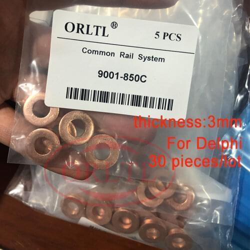 30 PCS packing 9001850C Common Rail Injector Nozzle Copper Washer 9001-850C Injection Copper Ring 3mm thickness 9001 850C
