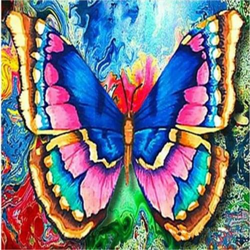 ArtBack 5d diy diamond painting butterfly color animal pattern full square diamond embroidery 3d full round drill wall sticker