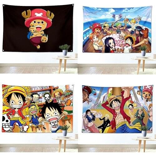 Classic Anime Movie Poster One Piece Luffy Cartoons Posters Flags & Banners Canvas Painting Wall Stickers Childrens Room Decor