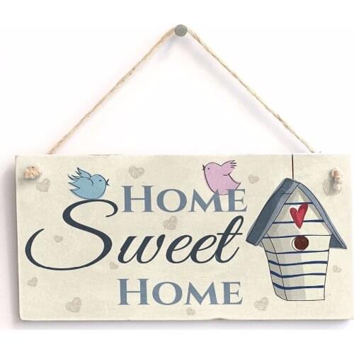 Meijiafei Home Sweet Home - Vintage Sign Sign / Plaque 10"x5"