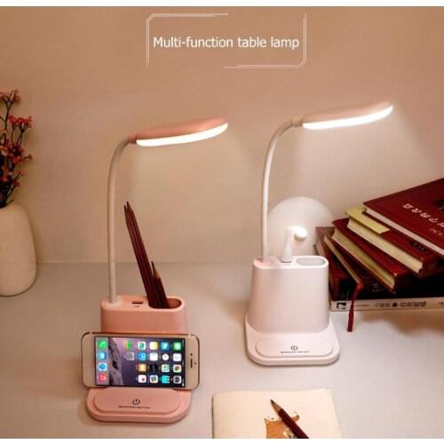 Multifunctional LED Touch Desk Lamp USB Rechargeable Bedroom Table Light Touch Dimming Adjustment Table Lamp Bedroom Living Room