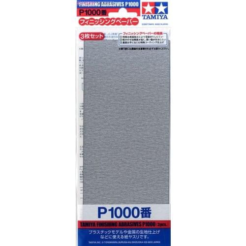 Tamiya Model Craft Tools Finishing Abrasives P1000 (3pcs) #87057