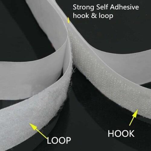 25M long White Black Hook and Loop Strong Self Adhesive Fastener Strong Tape Designer sticking band linking Tape Magic Tape