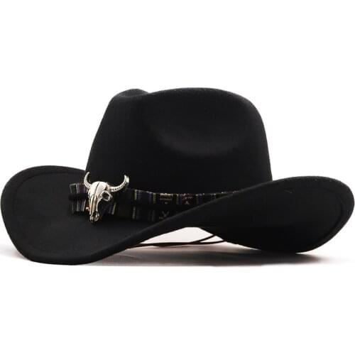 New Vintage Western Cowboy Hat For Men Wide Brim Cowboy Jazz Cap With Leather Belt Sombrero Cap Four Seasons