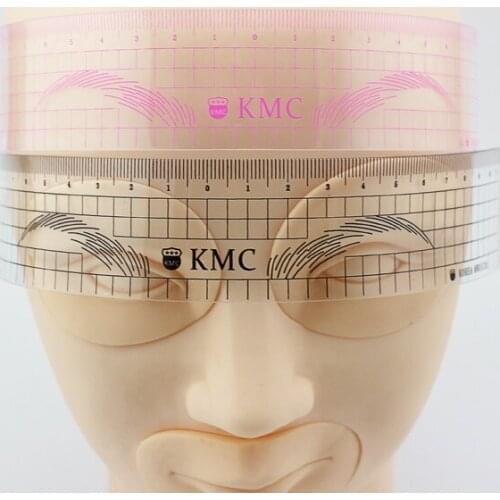 2015 New Arrival 2Pcs Permanent Makeup Stencils 11cm Plastic Eyebrow Ruler KMC Tattoo Cosmetic Shaping Tool For The Beginers
