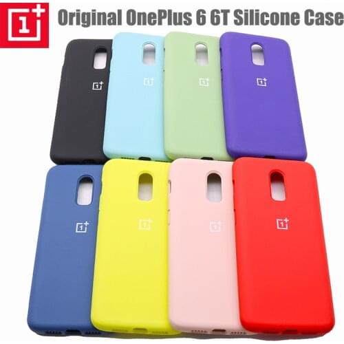 Original Back Cover Oneplus 6 6T Case Liquid State Silicone Soft shell For One Plus 1+ 6 six 6 T Case Full Protection Back Cover