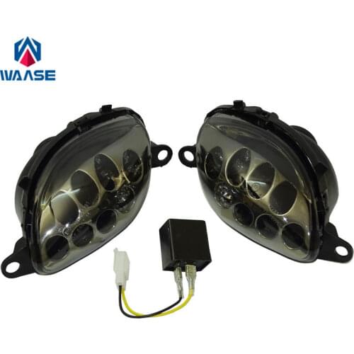 Waase For Suzuki Hayabusa GSXR1300 GSX1300R 1999 2000 2001 2002 2003 2004 2005 2006 2007 Front Turn Signals Blinker LED Light