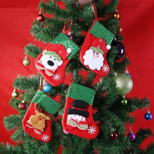 Christmas Stocking Christmas Gifts Candy Bags Socks Christmas Tree Ornament