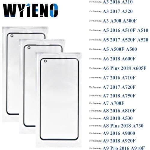 Digitizer LCD Sensor For Samsung Galaxy A3 A5 A6 A7 A8 A9 Plus Pro 2016 2017 2018 Touch Screen Glass lens + With OCA 10pcs/lot