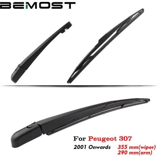 BEMOST Auto Car Rear Windscreen Windshield Wiper Arm Blades Soft Natural Rubber For Peugeot 307 307SW Year From 2001 To 2018