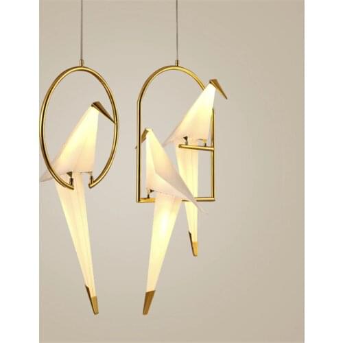Nordic Postmodern Creative Personality Birdie Bedroom Chandelier Bedside Balcony Restaurant Simple Crane LED Lamp Free Shipping