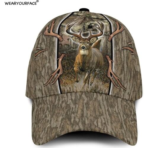 Eagle Deer Wildlife Hunting 3D All Over Printed Snapback Hat Men Women Adult Hip Hop Headwear Outdoor Sun Visor Baseball Cap