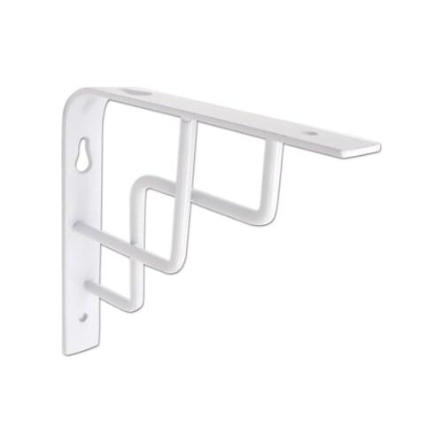 Triangular Bracket Wall Fixed Shelf Partition Shelf Wall Mount Load-Bearing Wrought iron Bracket White