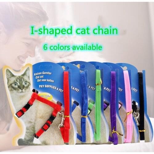 Comfortable and safe Nylon Dog Cat Collar Harness Walking Lead Leash And Adjustable Pet Traction Harness Belt For Small Pets