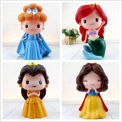 Cartoon Mermaid Princess Vinyl Girls Bank Coin Bank Money Box Saving Money saving tank Pen container Home Decor Favor Kids Gift