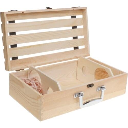 Vintage Wood Red Wine Bottle Box Carrier Crate Case Storage Carrying Display Holder Birthday Party Christmas Gift