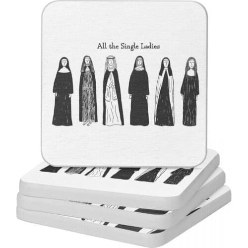 All The Single Ladies Natural Diatomite Square Round Coaster Eco-friendly Cup Bonsai Mat Soap Toothbrush Pad Wholesale 10x10cm