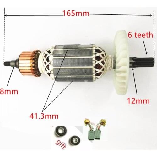 220V-230V ARMATURE Rotor Anchor replace for Hitachi 360591E DH40MRY DH40M DH40MR DH40SR DH40FR Spline Shank Rotary Hammer