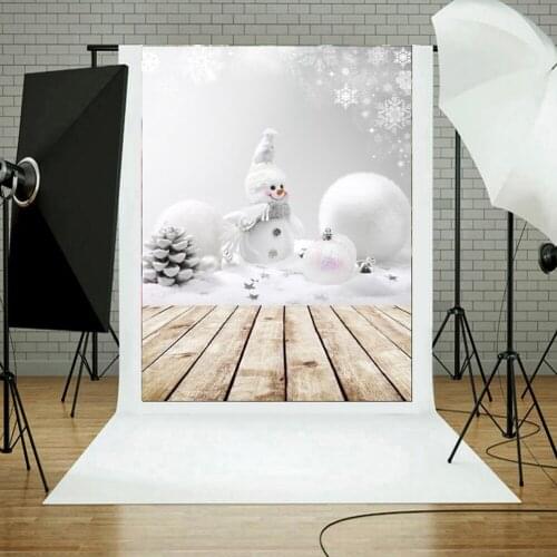 0.9m x 1.5m 3x5ft Snowman Photography Vinyl Background Christmas Theme Snowman Photographic Backdrops For Studio Photo Props