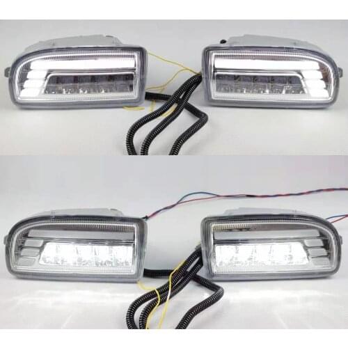 CSCSNL 1Pair LED Fog Lights DRL Turn signal Driving Lamp fog light UZJ100 FZJ100 for TOYOTA LAND CRUISER 100 LC100 1998-2008