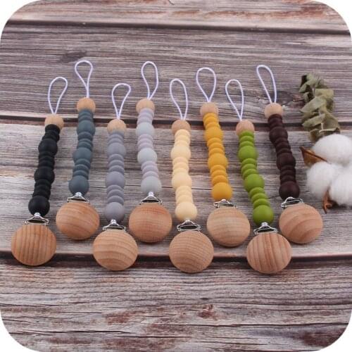 1pc Baby Pacifier Leashes Cases Dummy Luxury Nipple Chain Soother Feeder Pacifier Silicone Crochet Beads DIY Toys New Arrival